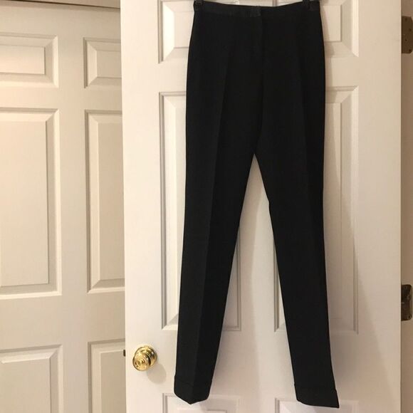 MOSCHINO Black Wool Dress Pant with Cuff - Picture 1 of 5